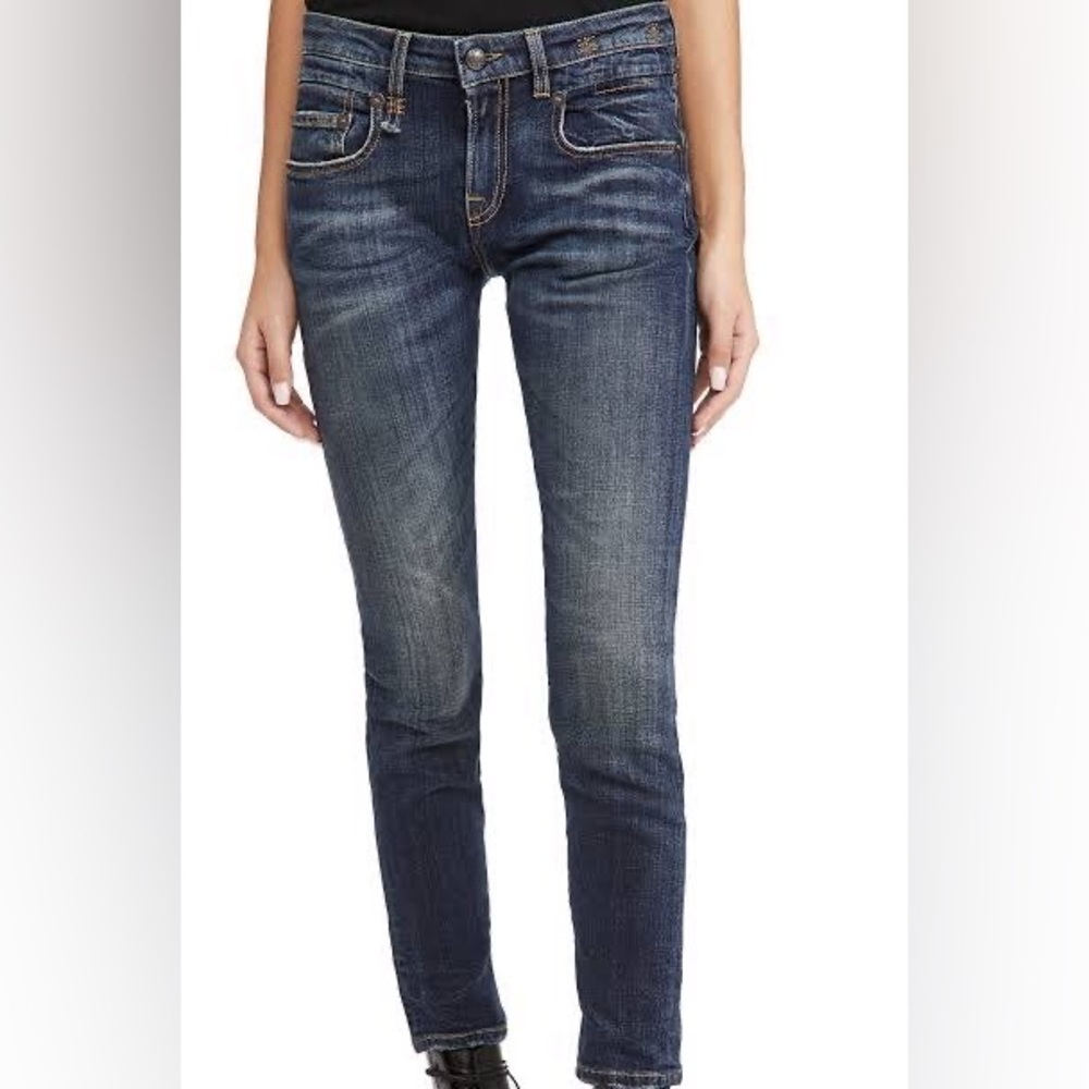 *SOLD*R13 Blue Low Rise Boy Skinny Jeans size 24